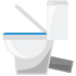 toilet with lid open icon